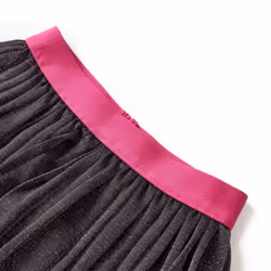 Kids' Pleated Skirt with Glitter School Girls' Shrot Skirt Skater Skirt Navy - 140