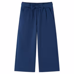 Kids' Pants Toddler Trousers with Pockets Clothes Pants with Wide Legs Navy - 92