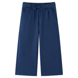Kids' Pants Toddler Trousers with Pockets Clothes Pants with Wide Legs Navy - 92