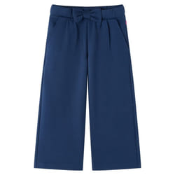 Kids' Pants Toddler Trousers with Pockets Clothes Pants with Wide Legs Navy - 104