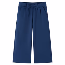 Kids' Pants Trousers Children's Pants with Pockets with Wide Legs Navy 116