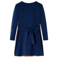 Kids' Dress with Long Sleeves Toddler Children Kids Girl's Dress Horses Print - navy, 116