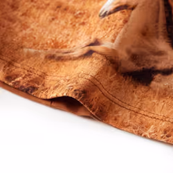 Kids' Dress with Long Sleeves Toddler Children Kids Girl's Dress Horses Print - cognac, 92