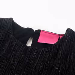 Kids' Dress with Long Sleeves Children Kids Girl's Dress Sequin Design Black - 92