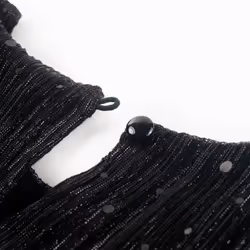 Kids' Dress with Long Sleeves Children Kids Girl's Dress Sequin Design Black - 116