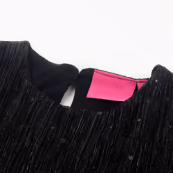 Kids' Dress with Long Sleeves Children Kids Girl's Dress Sequin Design Black - 140