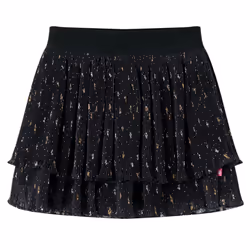 Kids' Skirt Girl's Skater Skirt Toddler Short Skirt Tiered Ruffle Design Black - 92