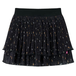 Kids' Skirt Girl's Skater Skirt Toddler Short Skirt Tiered Ruffle Design Black - 116