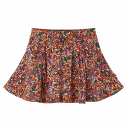 Kids' Skirt Girl's Skater Skirt Children Short Skirt Flowers Print Multicolour - 104