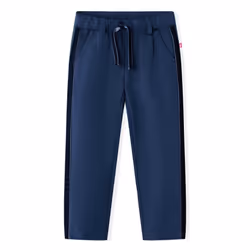 Kids' Pants with Black Trims Toddler Trousers Children's Pants Clothes Navy - 116