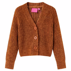 ) Kids' Cardigan Long Sleeve Coats Toddler Kids Children's Knit Sweater Knitted - 128 (7-8y