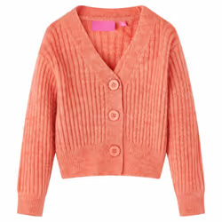Kids' Cardigan Long Sleeve Coats Toddler Kids Knit Sweater Knitted Medium Pink - 104