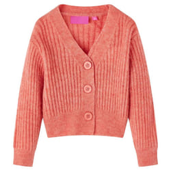 Kids' Cardigan Long Sleeve Coats Toddler Kids Knit Sweater Knitted Medium Pink - 104
