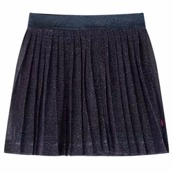 Kids' Skirt Girls' Skater Skirt Children Short Skirt with Glitters Navy Blue - 104