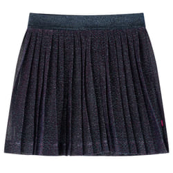 Kids' Skirt Girls' Skater Skirt Children Short Skirt with Glitters Navy Blue - 104