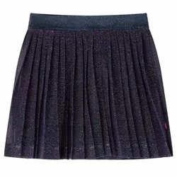 Kids' Skirt Girls' Skater Skirt Children Short Skirt with Glitters Navy Blue - 116