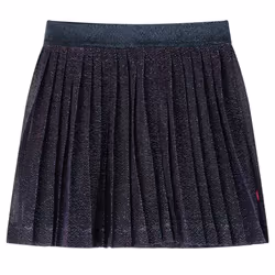 Kids' Skirt Girls' Skater Skirt Children Short Skirt with Glitters Navy Blue - 128