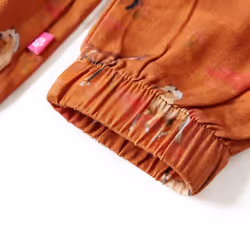 Kids' Dress Children's Casual Dress School Girl's Dresses Horses Print Cognac - 104