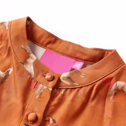 Kids' Dress Children's Casual Dress School Girl's Dresses Horses Print Cognac - 116