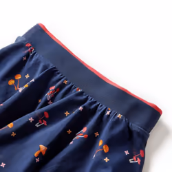 Kids' Skirt Girl's Skater Skirt Children Short Skirt Mushrooms Print Navy Blue - 104
