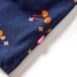 Kids' Skirt Girl's Skater Skirt Children Short Skirt Mushrooms Print Navy Blue - 116