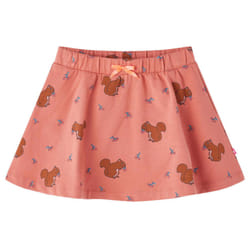 Kids' Skirt Girl's Skater Skirt Kids Short Skirt Squirrels Print Old Rose - 92