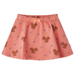 Kids' Skirt Girl's Skater Skirt Kids Short Skirt Squirrels Print Old Rose - 104