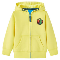 Kids' Hooded Sweatshirt Children Kids Pullover Hoodie with Zip Light Yellow - 104