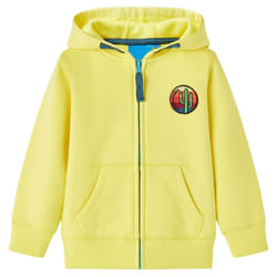 Kids' Hooded Sweatshirt Children Kids Pullover Hoodie with Zip Light Yellow - 140