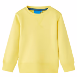 Kids' Sweatshirt Children's Kids Clothes Toddler Tops Pullover Light Yellow - 140