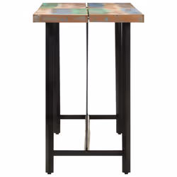 vidaXL Bar Table Kitchen Coffee Table Side Table Solid Wood Reclaimed and Iron