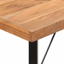 vidaXL Bar Table Kitchen Coffee Table Side Table Solid Wood Acacia and Iron - Additional view 5