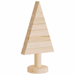 vidaXL Wooden Christmas Trees Xmas Tree 2 pcs for Decoration Solid Wood Pine - Additional view 6