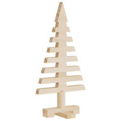 vidaXL Wooden Christmas Trees Xmas Tree for Decoration 3 pcs Solid Wood Pine - 60 cm