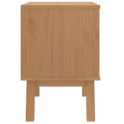 vidaXL Bedside Cabinet Nightstand Bed Table Grey and Brown Solid Wood Pine - Additional view 7