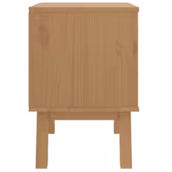 vidaXL Bedside Cabinet Nightstand Bed Table White and Brown Solid Wood Pine - Additional view 7