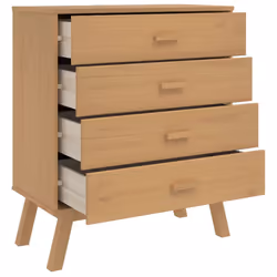 vidaXL Drawer Cabinet Office Drawer Chest File Cabinet Brown Solid Wood Pine - Additional view 5