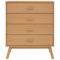 vidaXL Drawer Cabinet Office Drawer Chest File Cabinet Brown Solid Wood Pine - Additional view 6