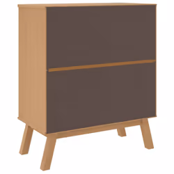 vidaXL Drawer Cabinet Office Drawer Chest File Cabinet Brown Solid Wood Pine - Additional view 8