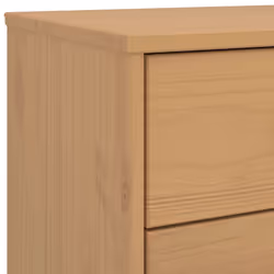 vidaXL Drawer Cabinet Office Drawer Chest File Cabinet Brown Solid Wood Pine - Additional view 9