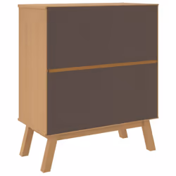 vidaXL Drawer Cabinet Drawer Chest File Cabinet Grey and Brown Solid Wood Pine - Additional view 8