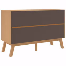 vidaXL Drawer Cabinet Office Drawer Chest File Cabinet Brown Solid Wood Pine - Additional view 8
