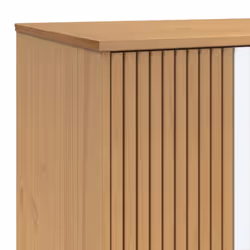 vidaXL Wardrobe Closet Clothes Storage Cabinet White and Brown Solid Wood Pine - Additional view 9