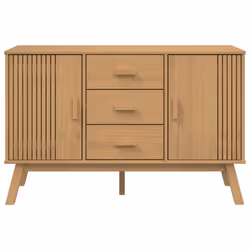 vidaXL Sideboard Storage Cupboard Highboard Side Cabinet Brown Solid Wood Pine - Additional view 7