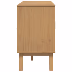 vidaXL Sideboard Cupboard Highboard Cabinet Grey and Brown Solid Wood Pine - Additional view 8