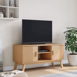 vidaXL TV Cabinet TV Stand Entertainment Centre TV Unit Brown Solid Wood Pine