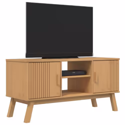 vidaXL TV Cabinet TV Stand Entertainment Centre TV Unit Brown Solid Wood Pine - Additional view 4
