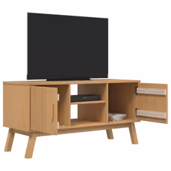 vidaXL TV Cabinet TV Stand Entertainment Centre TV Unit Brown Solid Wood Pine - Additional view 5