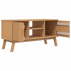 vidaXL TV Cabinet TV Stand Entertainment Centre TV Unit Brown Solid Wood Pine - Additional view 6