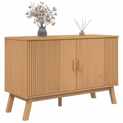 vidaXL Sideboard Storage Cupboard Highboard Side Cabinet Brown Solid Wood Pine - Additional view 4